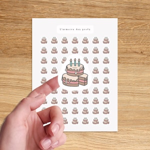 BIRTHDAY Reminder Stickers, Happy Birthday Celebration Stickers, Birthday Cake Hat Balloon Party Decorations
