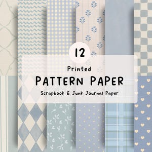 Pattern Paper Pack, Scrapbook Paper, Junk Journal Paper, Decorative Paper, Collage Paper, Craft Paper, A5 Paper Pack