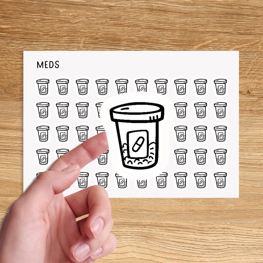 PILL Mini Icon Stickers for Planner / Prescription Icon Stickers ...