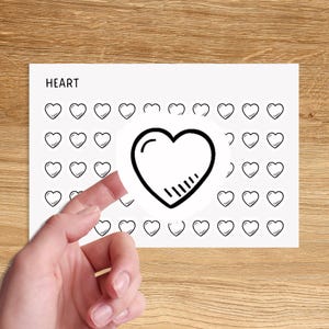 HEART Mini Icon Stickers / Me Time Minimal Functional Planner Stickers / Self-Care Minimalist Stickers