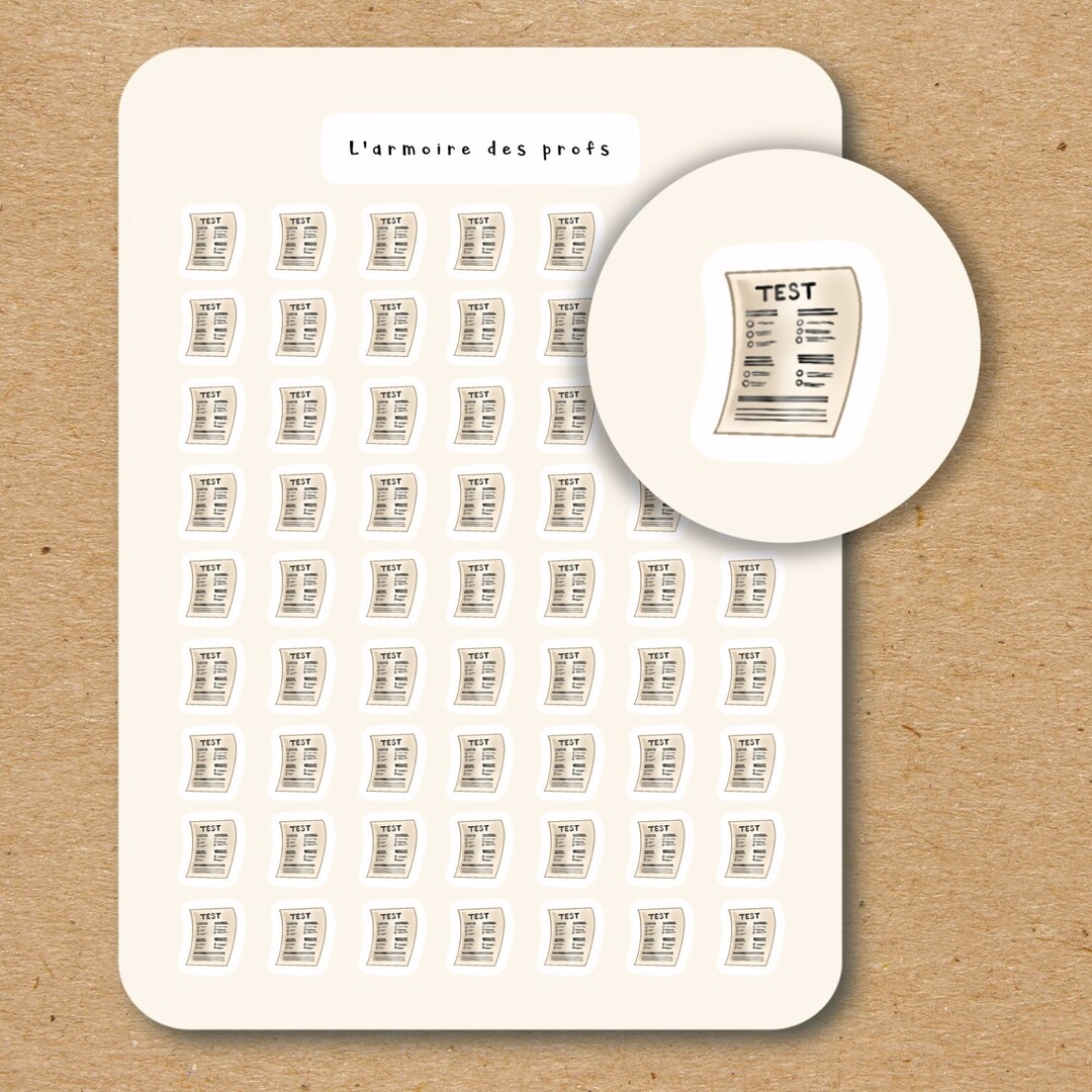 TEST Exam School Planner Stickers, School Reminders, Student ...