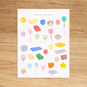 BIRTHDAY Theme Stickers for Planner / Birthday Planner Stickers / Celebration Stickers