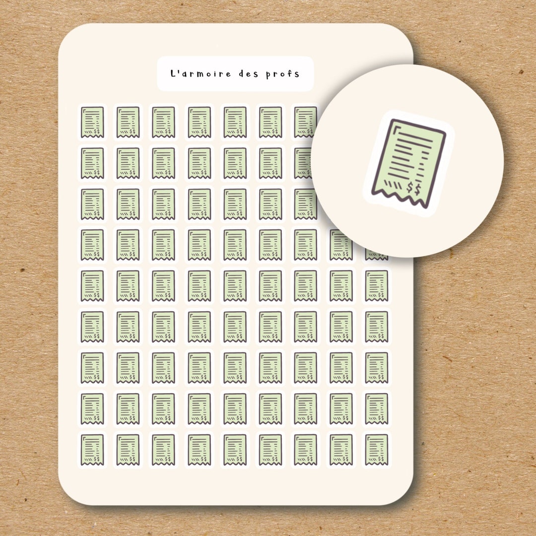 BILL Planner Stickers / Finance Icon Stickers - Etsy
