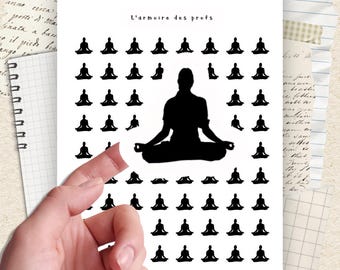 Yoga Planner Stickers, Meditation Stickers, Mindfulness Stickers, Wellness Planner Stickers, Self Care Stickers, Zen Planner