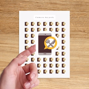 TAKEOUT Fast Food Stickers, Meal Food Eating Out Planner Stickers, Order Food Stickers