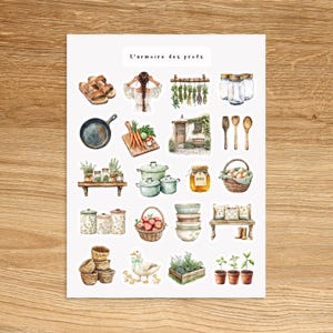 COTTAGECORE Countryside Stickers, Rustic Cottage Stickers, Cozy Hygge Cute Planner Stickers