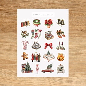 CHRISTMAS Theme Sticker Sheet / Holiday Planner Stickers / Cozy Sticker Sheet / Winter Sticker Sheet