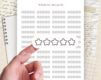Reading Rating Stickers, Book Rating Tracker Stickers, Reading Journal Stickers, Book Review Planner Stickers, Bullet Journal Stickers