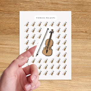 VIOLIN Music Instrument Icon Planner Stickers, Orchestra Musical Music Lesson Violin Stickers