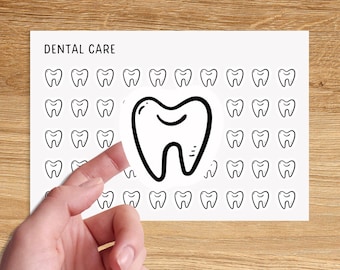 DENTIST Mini Icon Stickers for Planner / Tooth Icon Stickers / Dental Care Minimal Icon Stickers