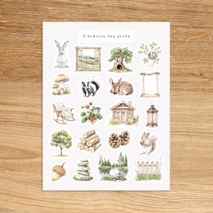 COTTAGECORE Countryside Stickers, Rustic Cottage Stickers, Cozy Hygge Cute Planner Stickers