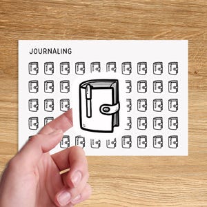 JOURNALING Mini Icon Stickers / Notebook Minimal Functional Planner Stickers / Self-Care Minimalist Stickers