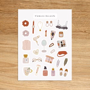 FASHION Theme Sticker Sheet / Night Out Planner & Journal Sticker Sheet