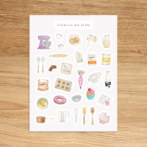 BAKING Theme Sticker Sheet / Planner Sticker Sheet
