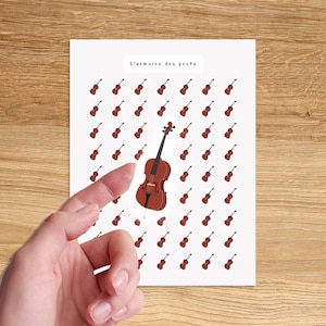 CELLO Music Instrument Icon Planner Stickers, Orchestra Musical Music Lesson Violin Stickers