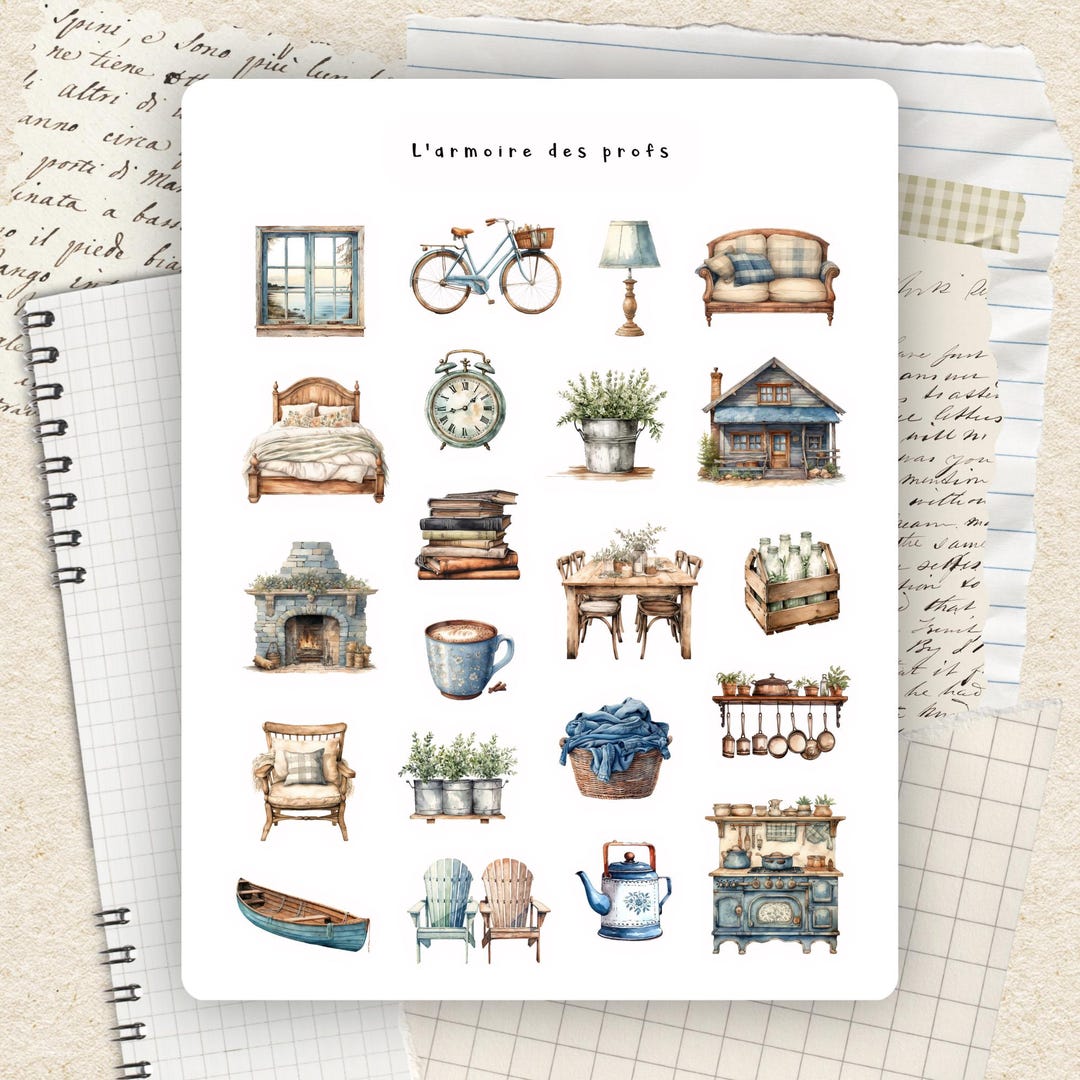 Cozy Home Planner Stickers, Daily Life Stickers, Cottagecore Planner ...