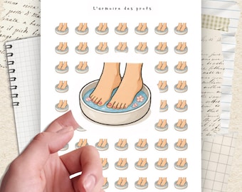 Stickers voor pedicureplanner, stickers voor nagelafspraken, pictogrammen voor zelfverzorgingsplanner, functionele stickers voor schoonheidsverzorging
