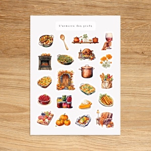 AUTUMN Planner Stickers, Cozy Fall Scrapbook Stickers, Hygge Season Decor, Cozy Cottage Season, Seasonal Holiday Craft Supplies