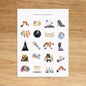 NEW YEAR Festive Planner Stickers, Holiday and Christmas Theme, Perfect Gift for Planner Lovers