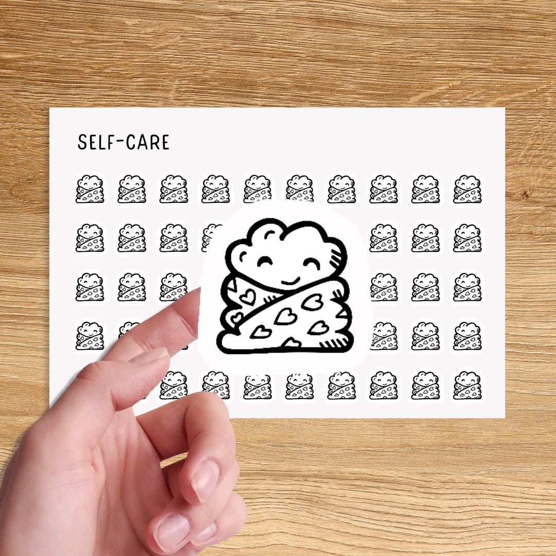 SELF-CARE Mini Icon Stickers / Me Time Minimal Functional Planner ...