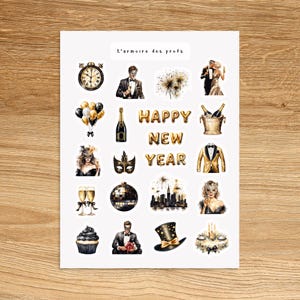 NEW YEAR Festive Planner Stickers, Holiday and Christmas Theme, Perfect Gift for Planner Lovers
