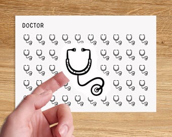 DOCTOR APPT Mini Icon Stickers for Planner / Doctor Appointment Icon Stickers / DR Minimal Planner Stickers / Appointment Icon Stickers