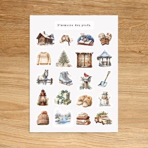COZY HOME Winter Stickers, Cozy Holiday Decor Stickers, Hygge Winter Theme Stickers, Planner Accessories
