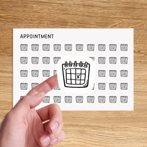 APPOINTMENT Mini Icon Stickers for Planner / Minimalist Mini Journal Stickers / Calendar Minimal Planner Stickers