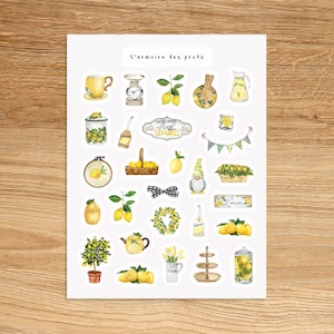 LEMON Fruits Summer Planner Stickers, Lemonade Market Fresh Stickers