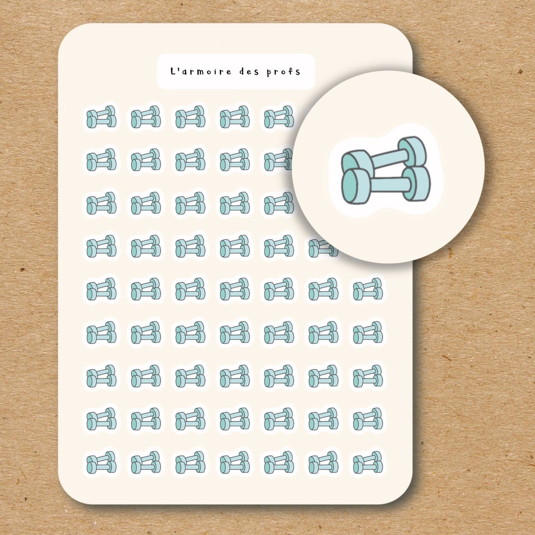 WEIGHT Icon Stickers for Planner / Fitness Planner Stickers / Workout ...