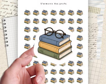 Reading Planner Stickers, Book Lover Stickers, Reading Journal Icons, Cozy Book Stickers, Book Tracker Planner Stickers