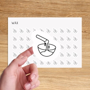 WAXING Mini Icon Stickers / Beauty Appointment Stickers / Self-Care Minimal Functional Planner Stickers / Skin Care Minimalist Stickers