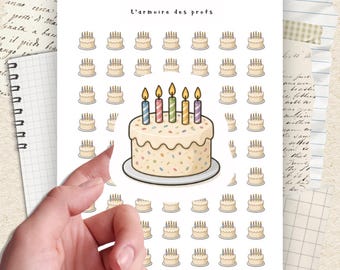 Birthday Planner Stickers, Birthday Icon Stickers, Party & Celebration Icons, Cake Balloons Gift Stickers, Happy Birthday Stickers