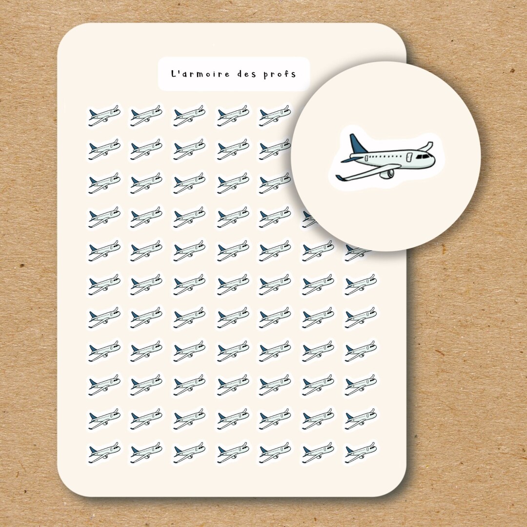 Airplane Sticker Post AIRPLANE Icon Sticker Sheet / Travel Planner Stickers - Etsy
