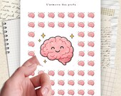 Self Care Planner Stickers, Mental Health Icons, Brain Stickers, Wellness Planner Stickers, Therapy & Mood Tracker