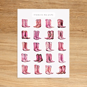 COWBOY BOOTS Stickers for Planner, Journal, Notebook, Western Planner Stickers, Cowboy Decorative Stickers, Texas Ranch Horse Stickers