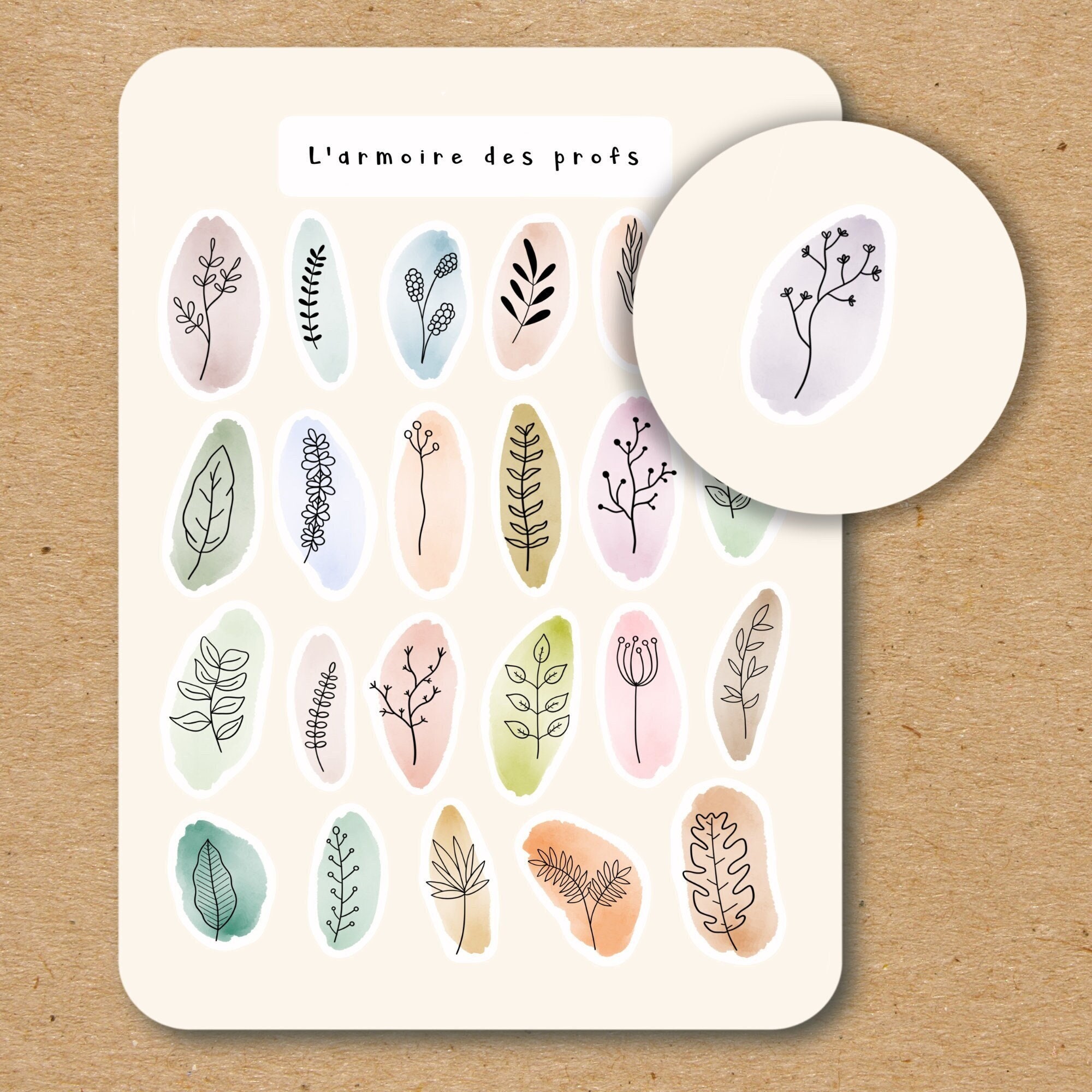 Journal Sticker Useful Exquisite Long Lasting Leaves Letters Craft