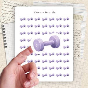 Workout Planner Stickers, Gym Stickers, Fitness Stickers, Dumbbell Stickers, Exercise Planner Stickers, Workout Tracker Stickers