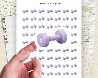 Workout Planner Stickers, Gym Stickers, Fitness Stickers, Dumbbell Stickers, Exercise Planner Stickers, Workout Tracker Stickers