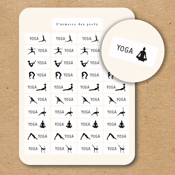YOGA Stickers / Yoga Sticker Sheet / Sport Planner Stickers