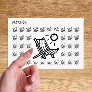 VACATION Mini Icon Stickers / Travel Minimal Functional Planner Stickers / Minimalist Stickers