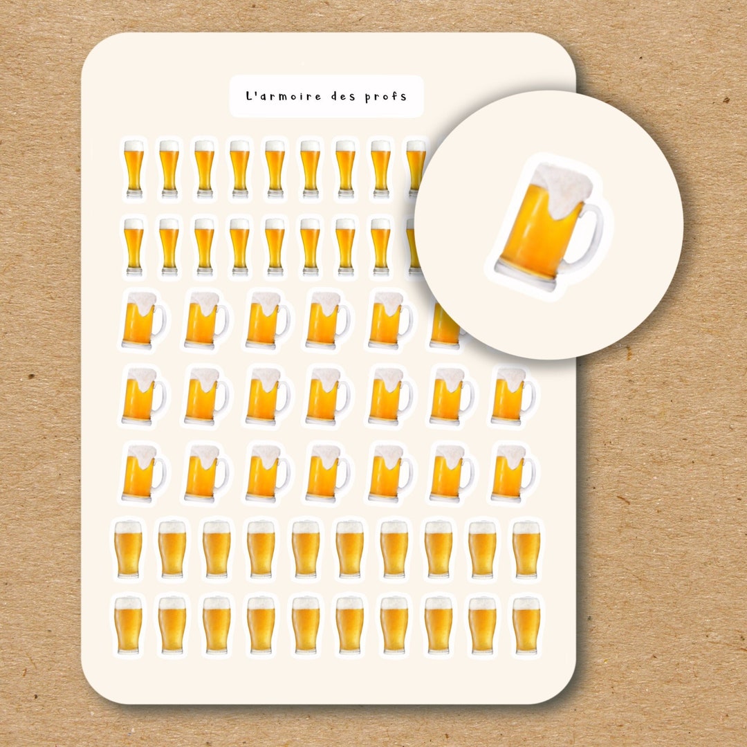 Beer Sticker Sheet, Craft Beer Stickers for Planner, Scrapbooking, Beer ...