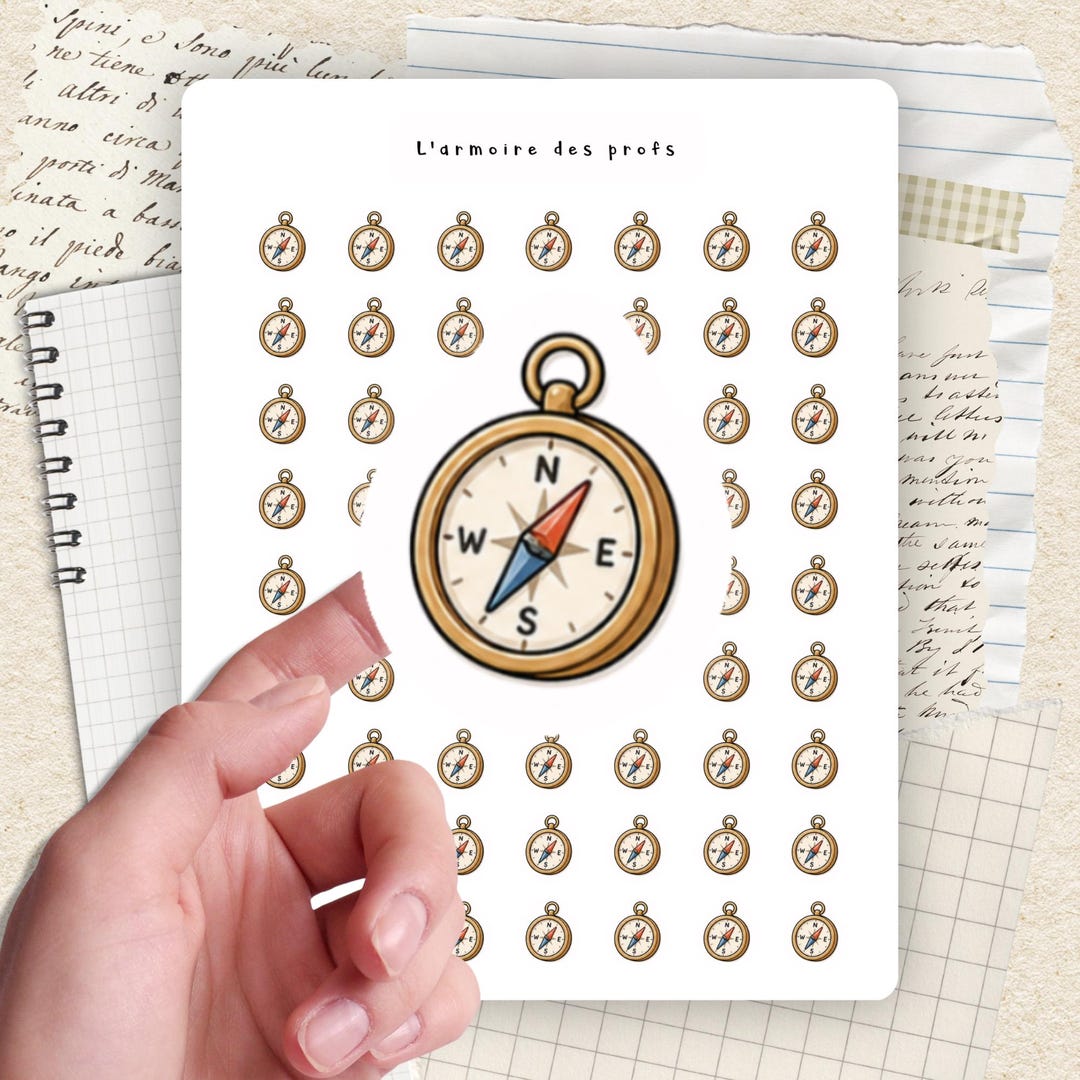 Compass Planner Stickers, Adventure Planner Icons, Travel Planner ...