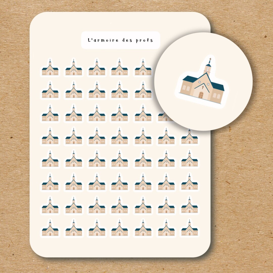 CHURCH Icon Sticker / Church Planner Stickers - Etsy