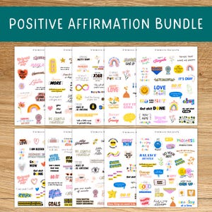 POSITIVE AFFIRMATION Theme Sticker Pack / Zitate Sticker Pack / Inspirierende Sticker für Journal und Planer