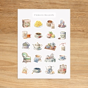 TEA Theme Sticker Sheet / Tea Planner & Journal Stickers