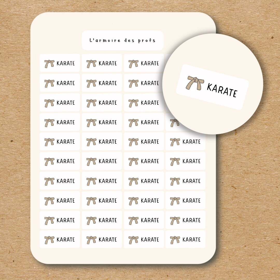 KARATE Sport Stickers / Karate Sticker Sheet / Sport Planner Stickers ...