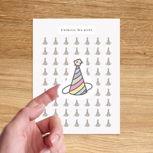 BIRTHDAY Reminder Stickers, Happy Birthday Celebration Stickers, Birthday Cake Hat Balloon Party Set