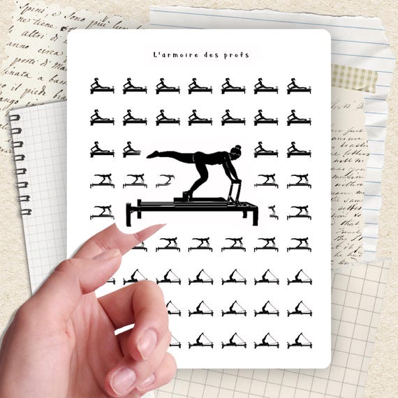 Pilates Planner Stickers, Workout Routine Icons, Fitness Planner Stickers, Pilates Tracker Sticker Sheet, Gym Routine