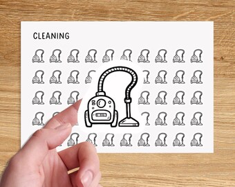 VACUUM Mini Icon Stickers for Planner / Household Icon Stickers / Cleaning Minimal Planner Stickers / Chores Icon Stickers